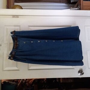 Vivaldi | Vintage 100% Cotton Maxi Jean Skirt SZ.14
